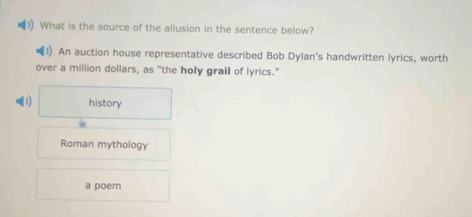 what is the source of the allusion in the sentence below? an auction ho…