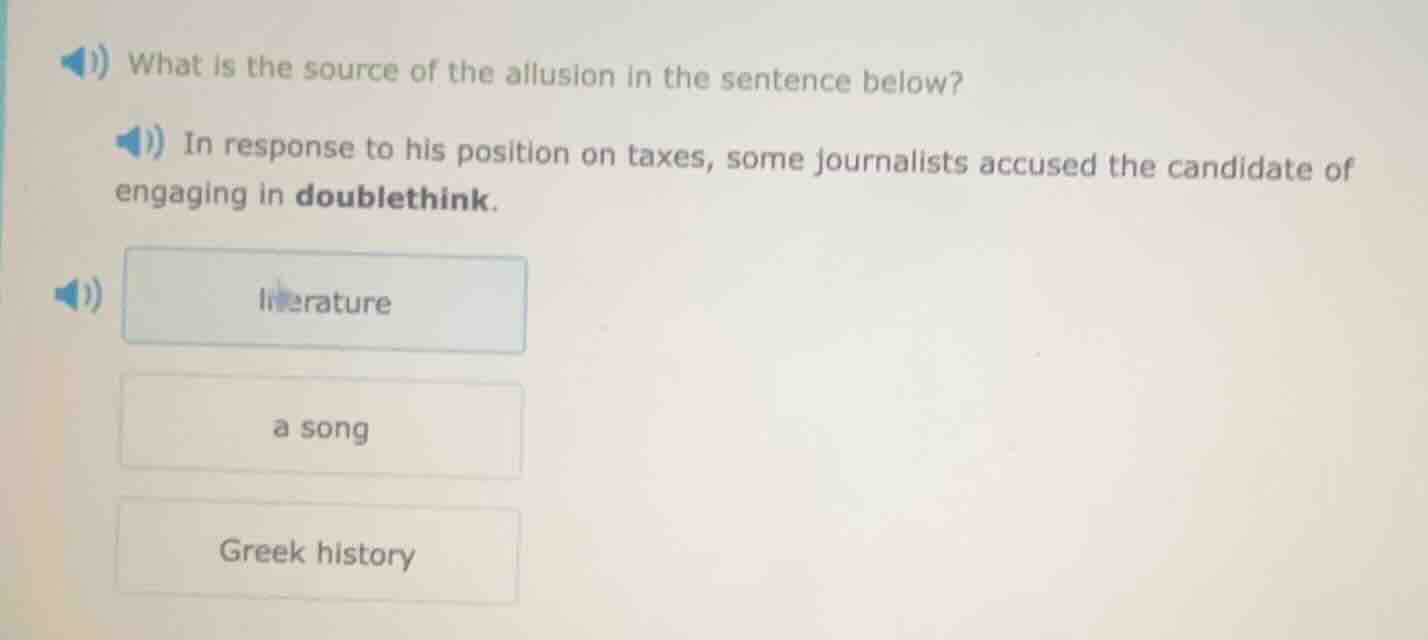 what is the source of the allusion in the sentence below? in response t…