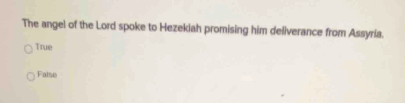the angel of the lord spoke to hezekiah promising him deliverance from …