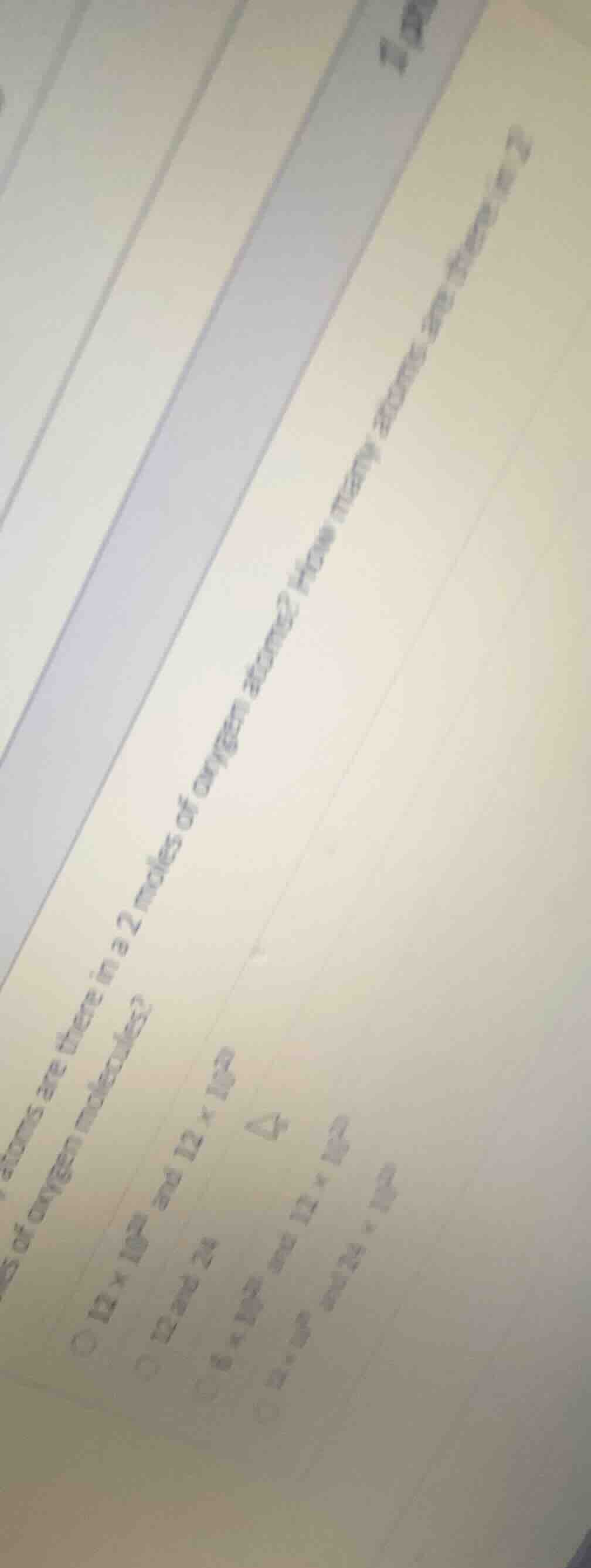 how many atoms of oxygen are there in a 2 moles of oxygen molecules?\ o…