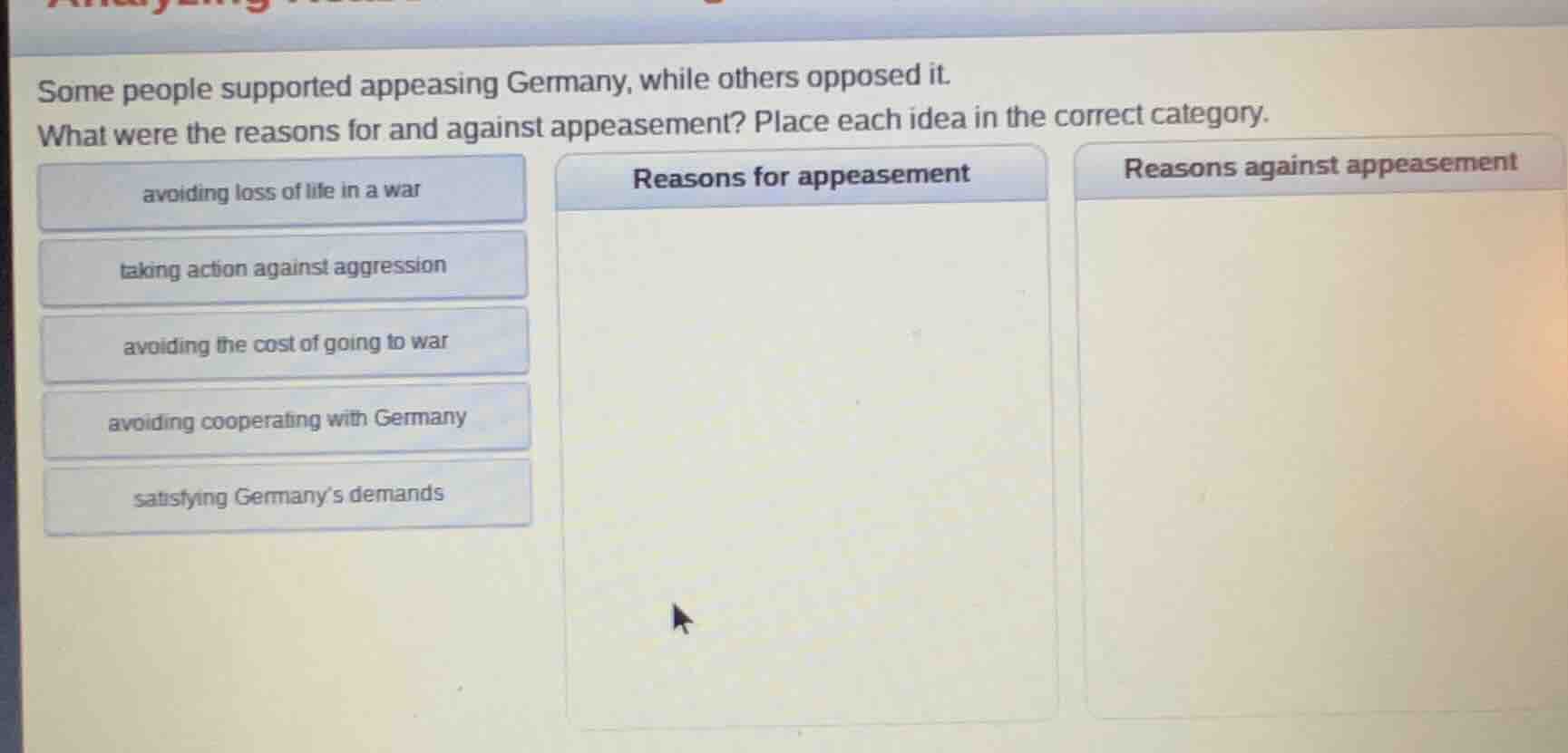 some people supported appeasing germany, while others opposed it. what …