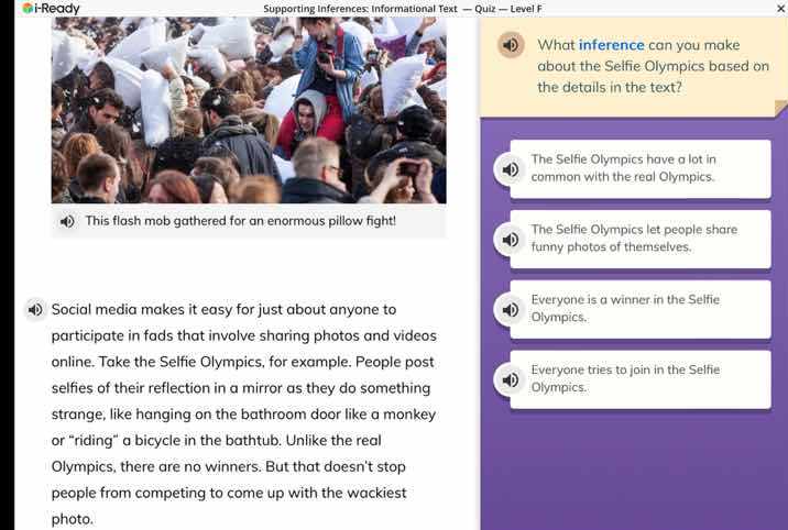 supporting inferences: informational text — quiz — level f this flash m…