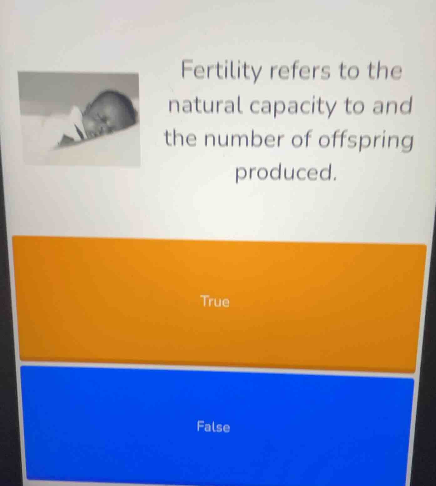 fertility refers to the natural capacity to and the number of offspring…