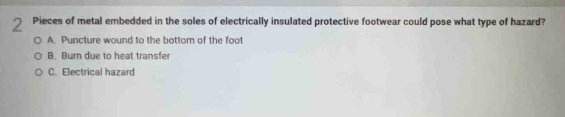 2 pieces of metal embedded in the soles of electrically insulated prote…