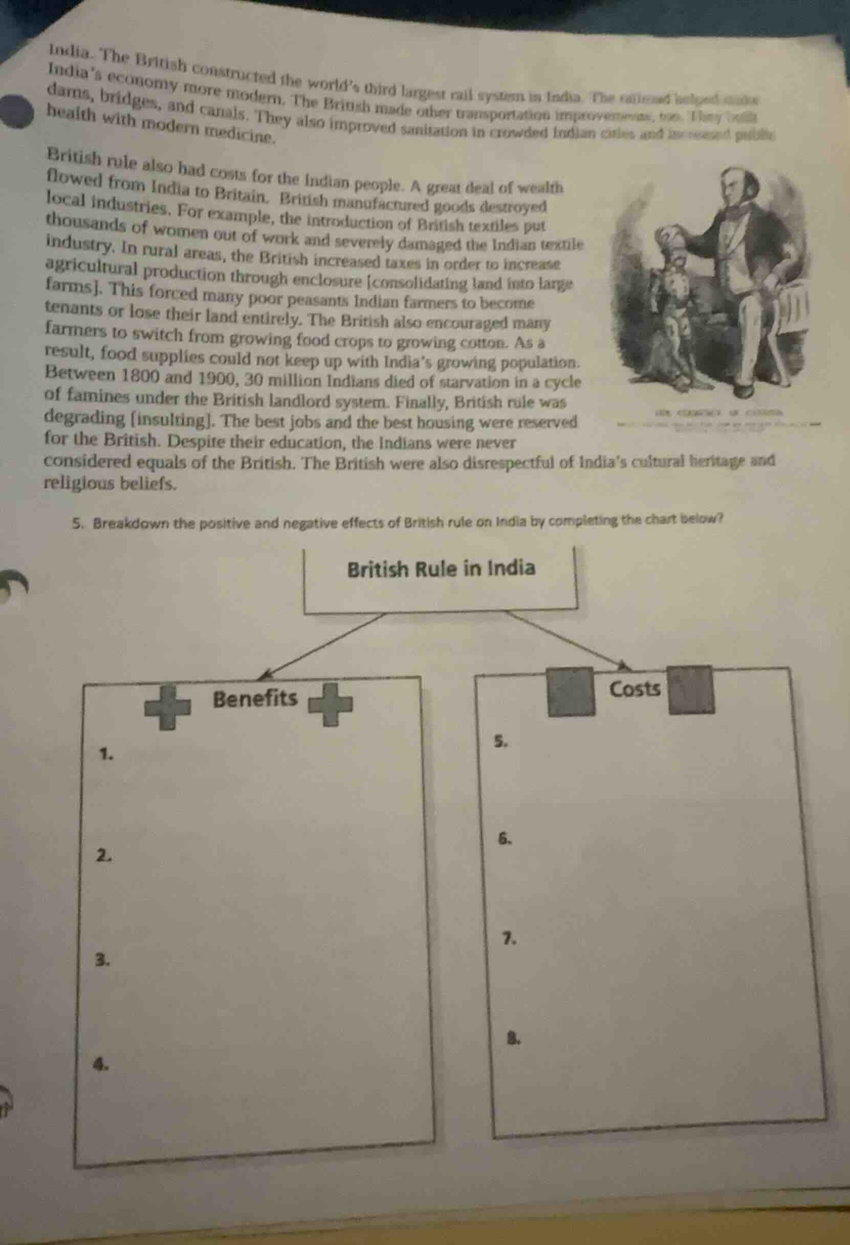 india. the british constructed the world’s third largest rail system in…