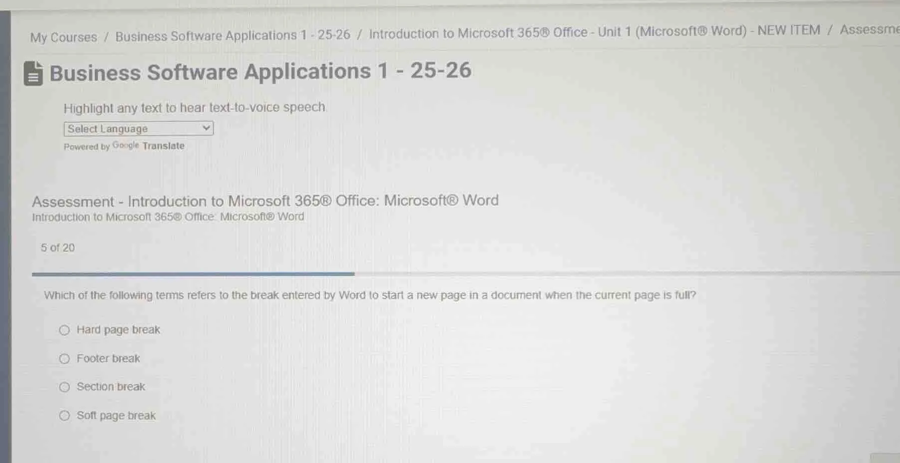 business software applications 1 - 25-26 highlight any text to hear tex…