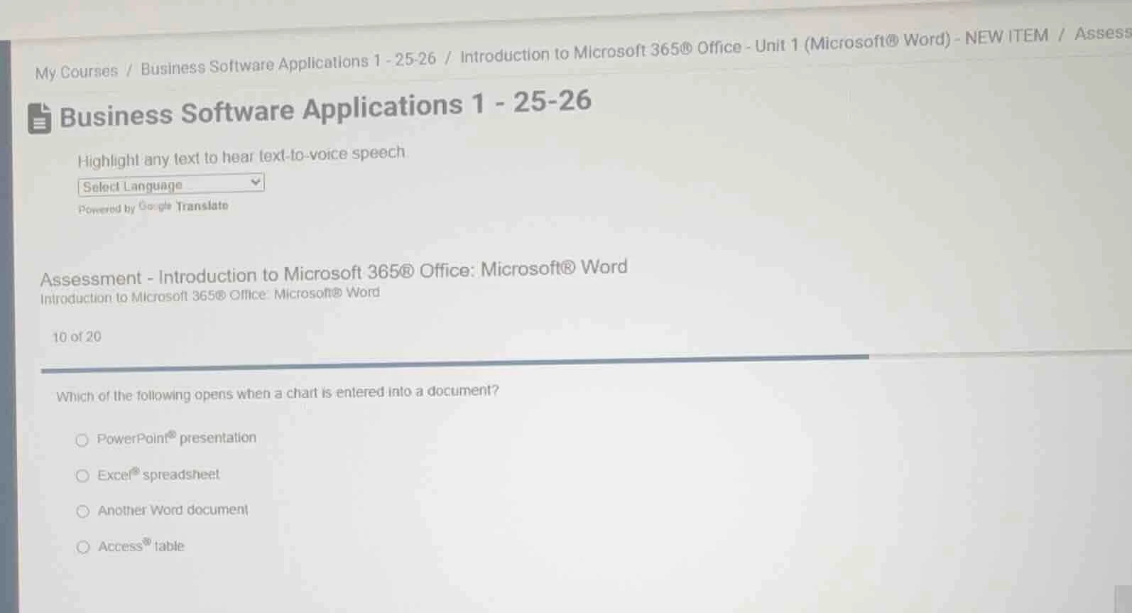 business software applications 1 - 25-26 highlight any text to hear tex…