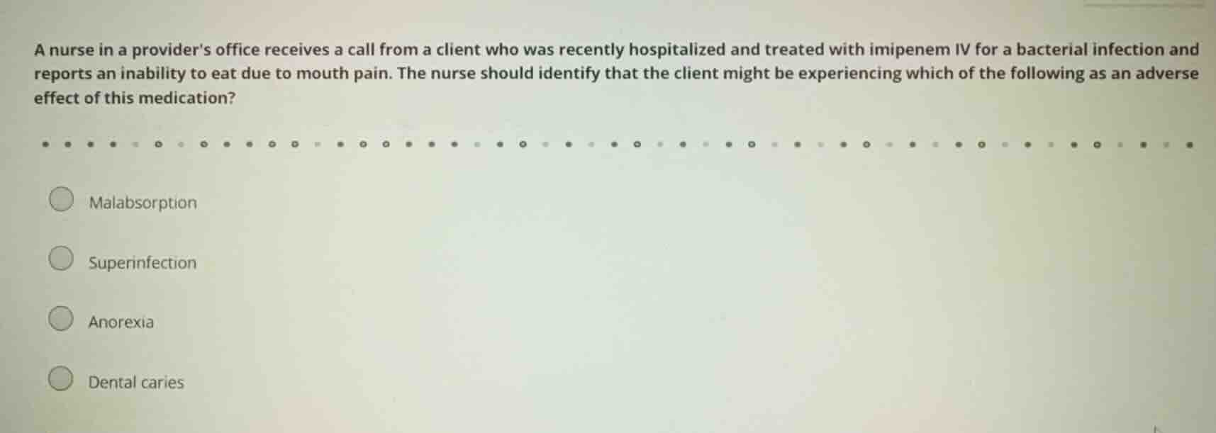 a nurse in a providers office receives a call from a client who was rec…