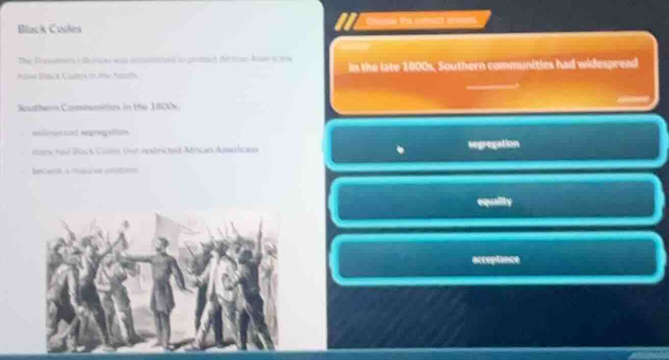 black & codes the freedmens bureau was established to protect african a…