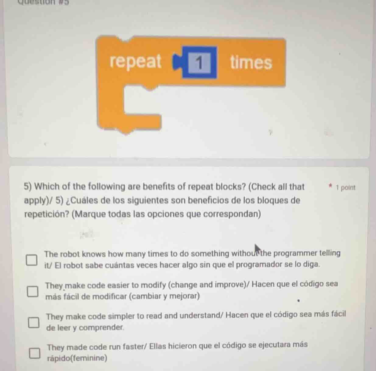 question #5 repeat 1 times 5) which of the following are benefits of re…