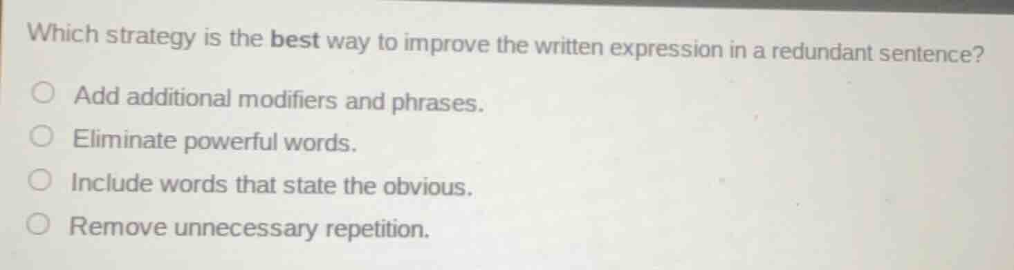 which strategy is the best way to improve the written expression in a r…