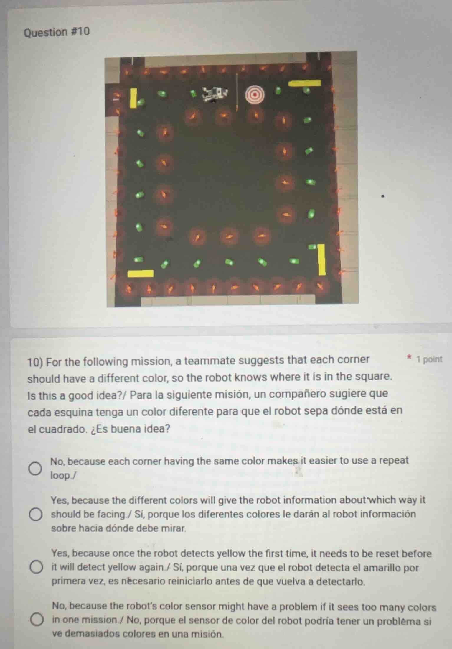 question #10 10) for the following mission, a teammate suggests that ea…