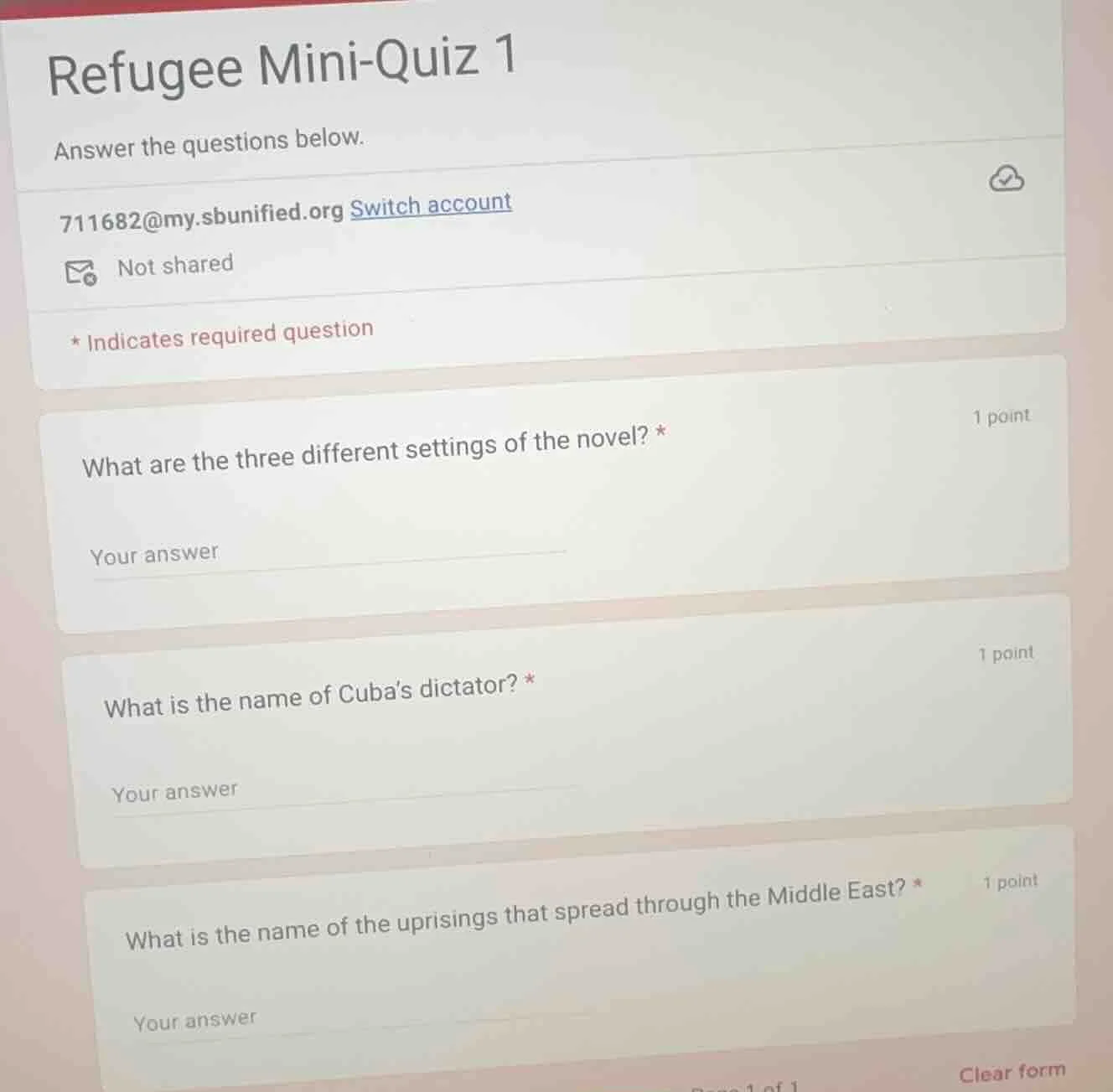 refugee mini-quiz 1 answer the questions below. 711682@my.sbunified.org…