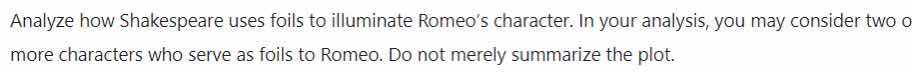 analyze how shakespeare uses foils to illuminate romeo’s character. in …
