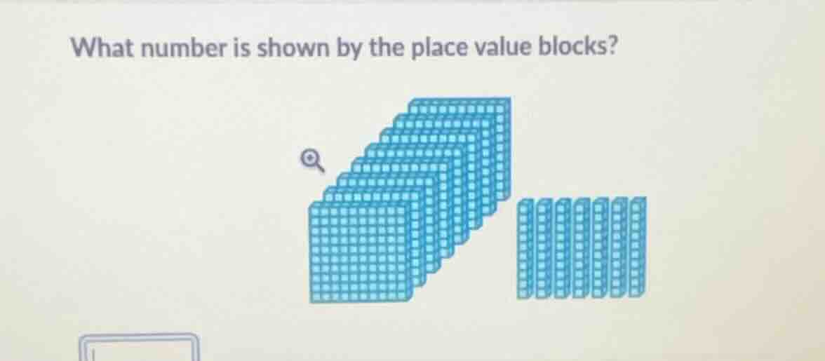 what number is shown by the place value blocks?