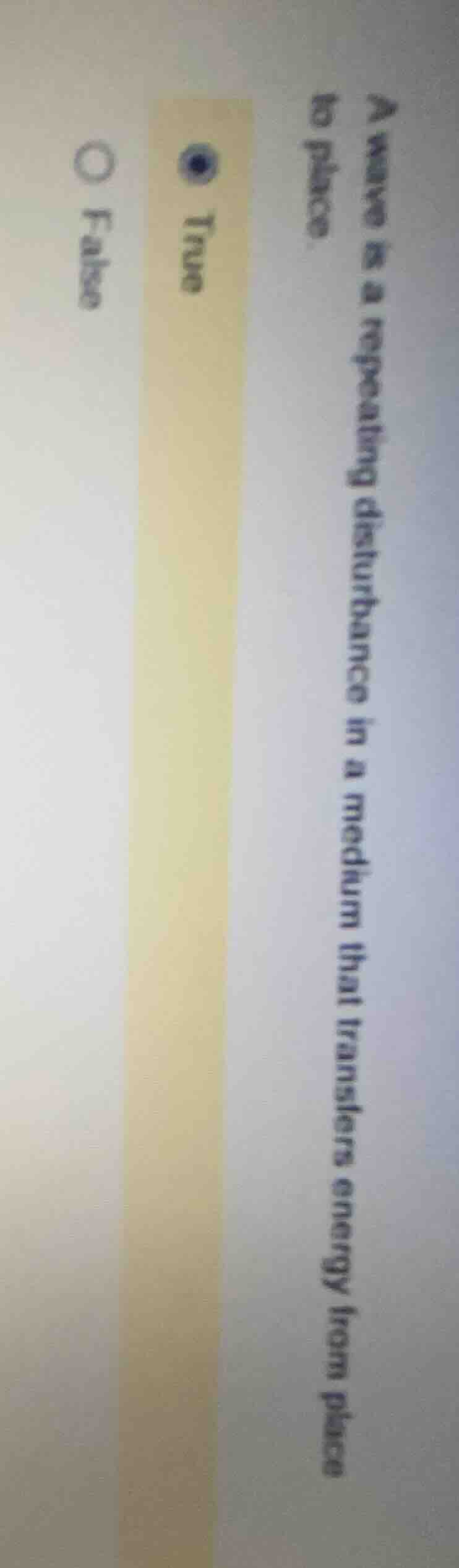 a wave is a repeating disturbance in a medium that transfers energy fro…