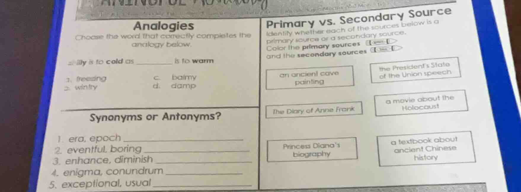 analogies choose the word that correctly completes the analogy below. c…