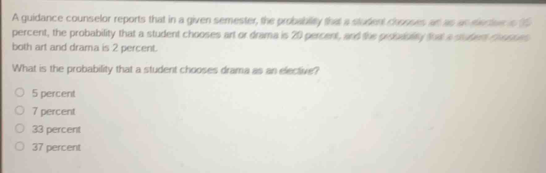 a guidance counselor reports that in a given semester, the probability …