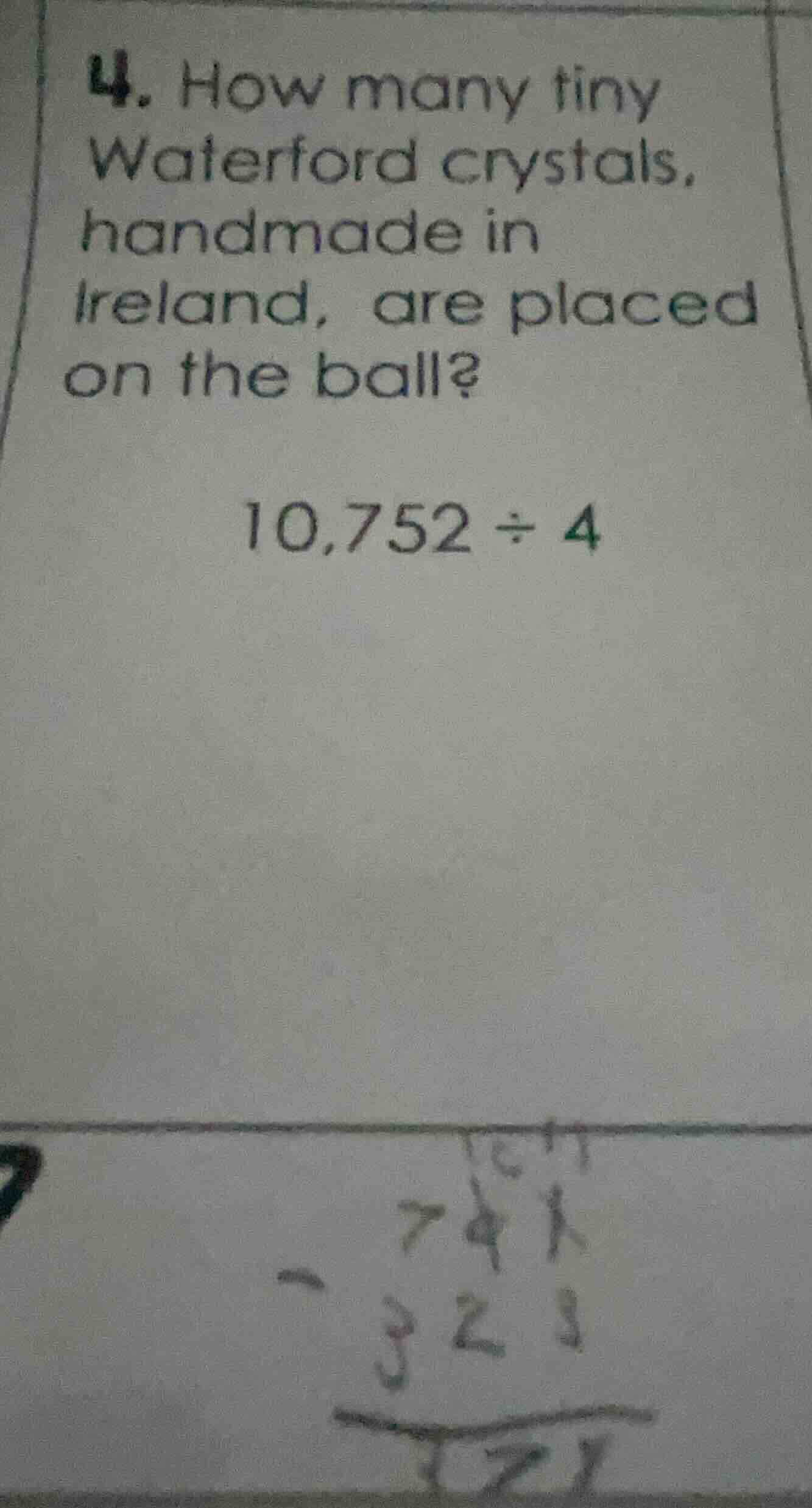 4. how many tiny waterford crystals, handmade in ireland, are placed on…