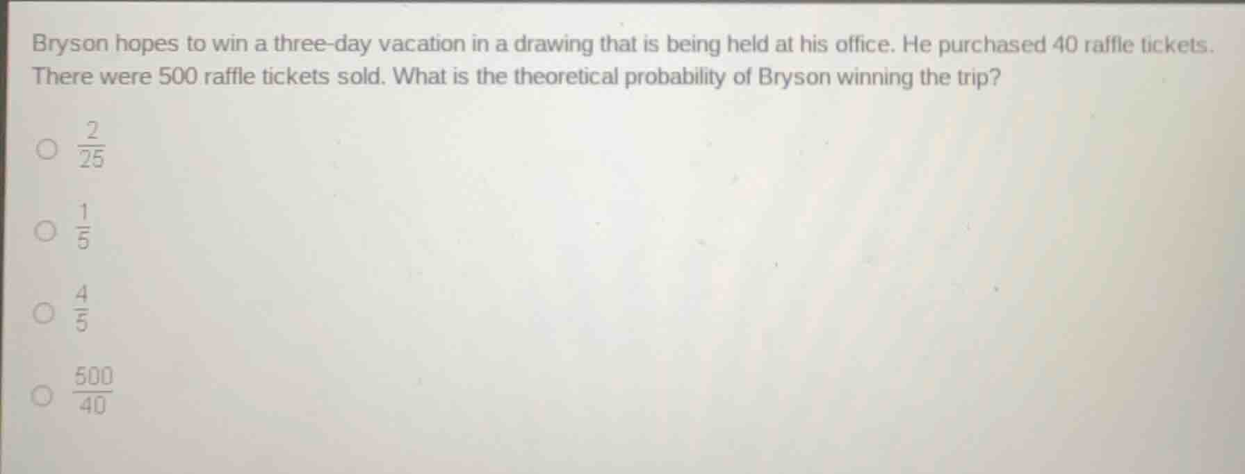 bryson hopes to win a three-day vacation in a drawing that is being hel…
