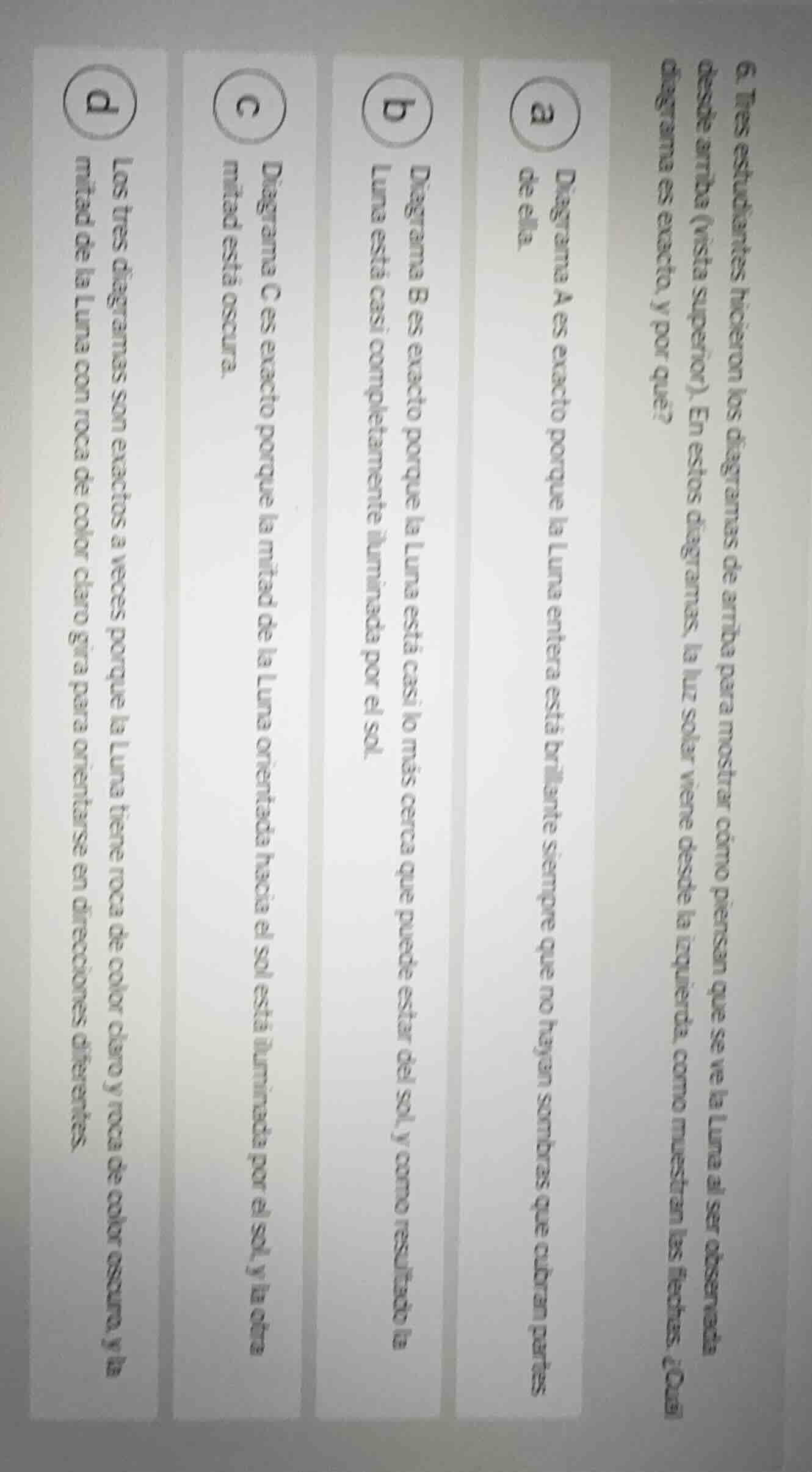 6. tres estudiantes hicieron los diagramas de arriba para mostrar cómo …