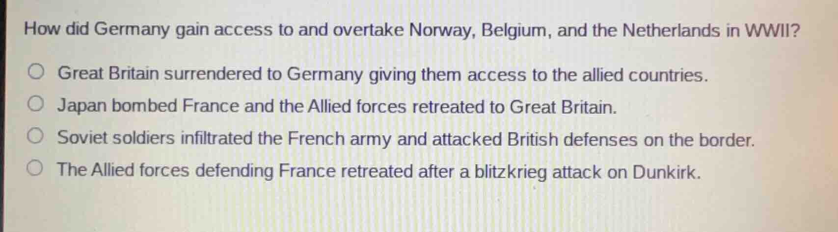 how did germany gain access to and overtake norway, belgium, and the ne…