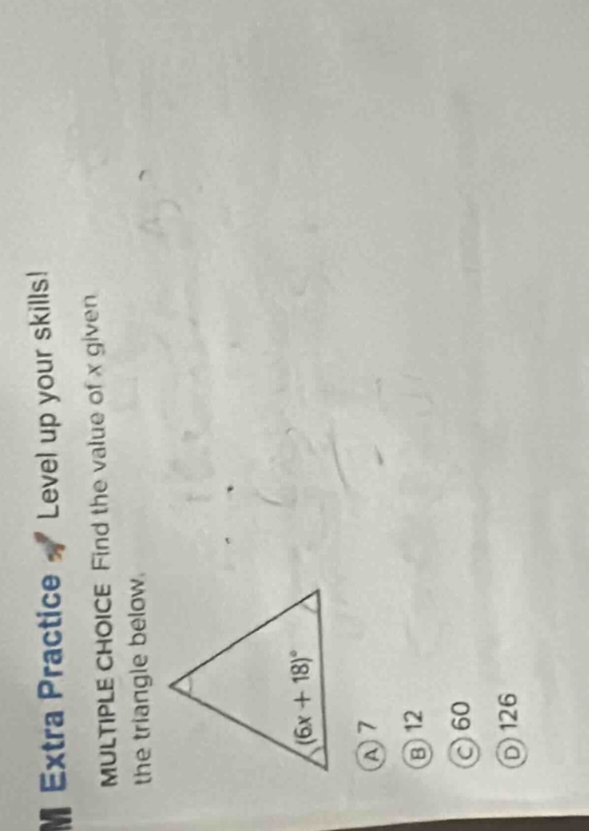 extra practice level up your skills! multiple choice find the value of …