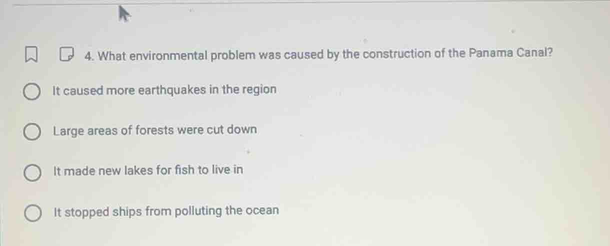 4. what environmental problem was caused by the construction of the pan…