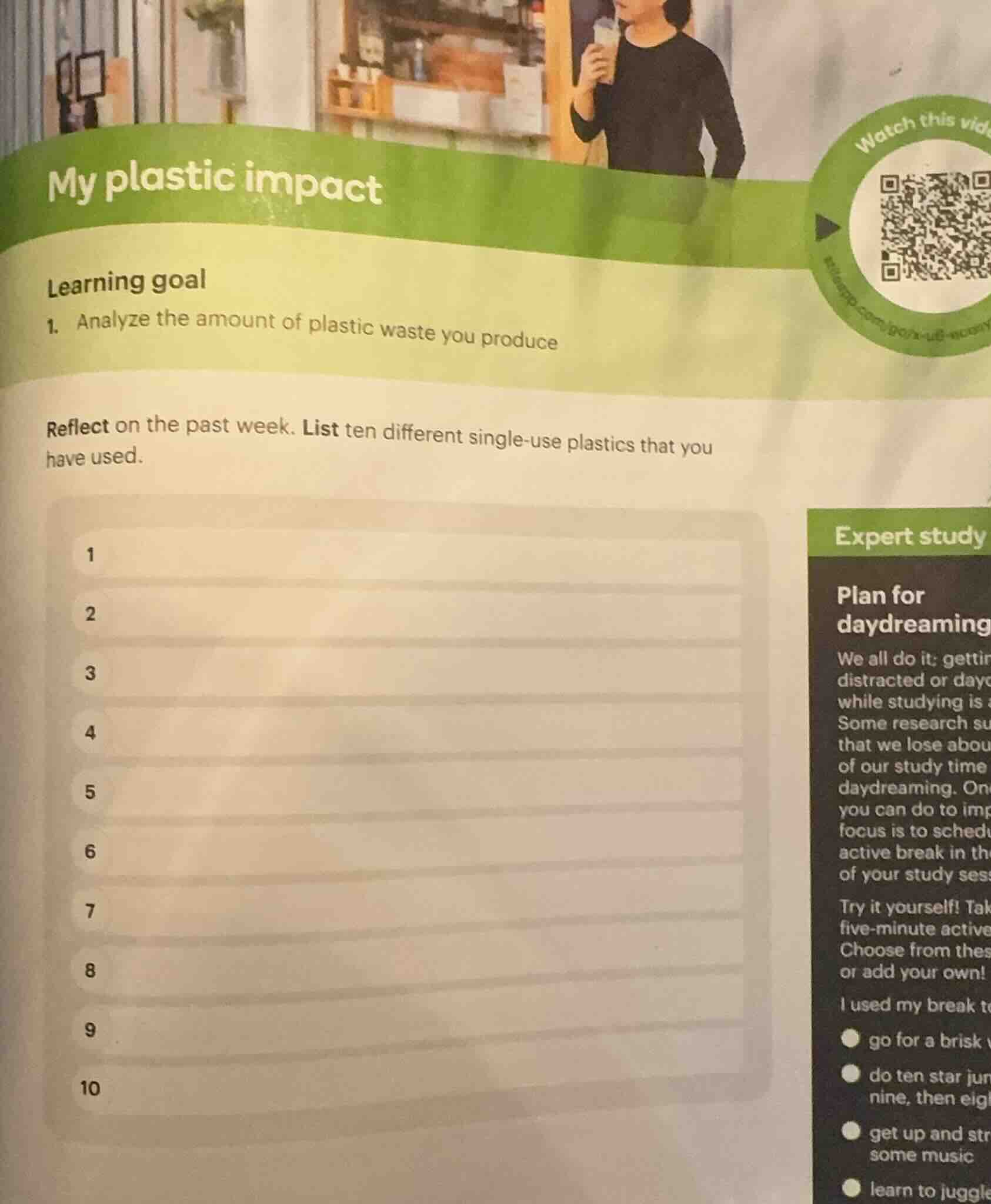 my plastic impact learning goal 1. analyze the amount of plastic waste …