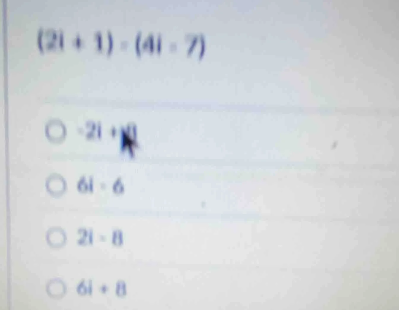 (2i + 1) + (4i - 7)