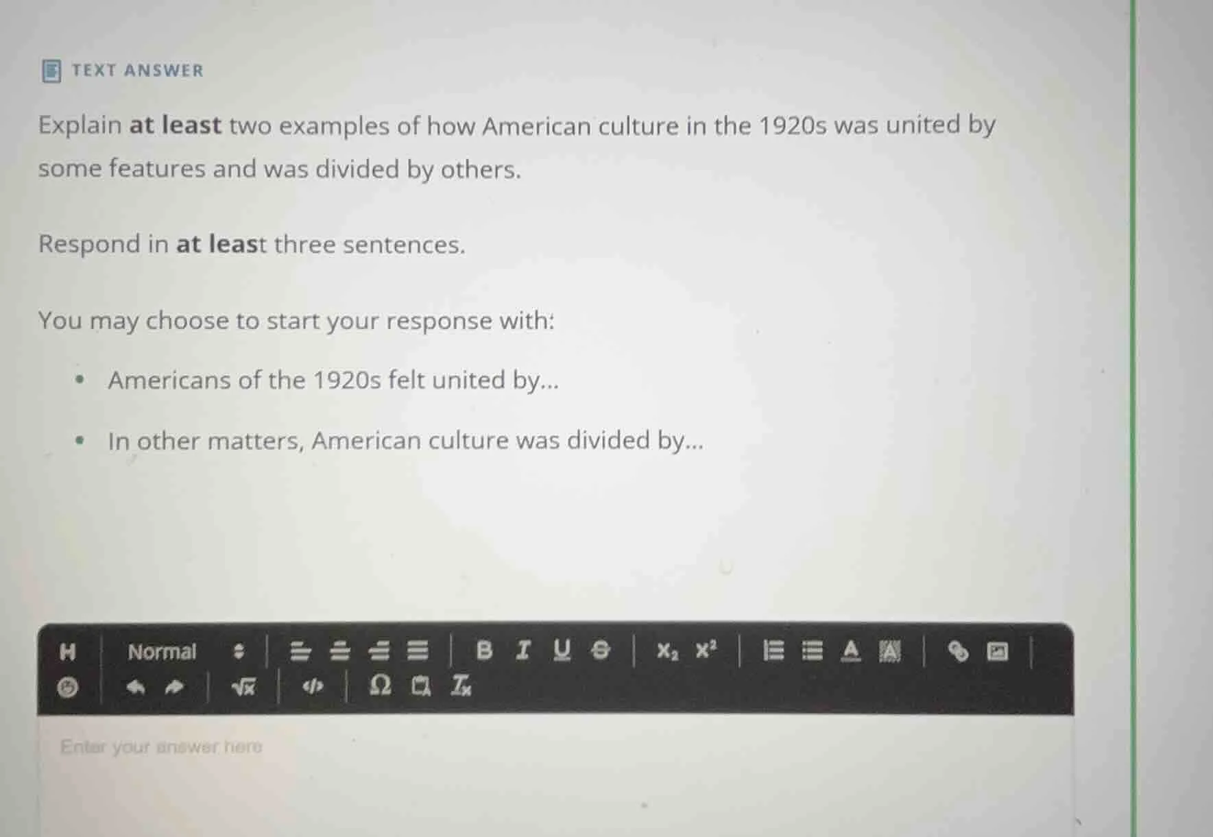 text answer explain at least two examples of how american culture in th…