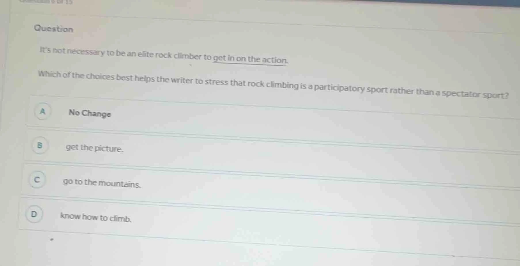 question its not necessary to be an elite rock climber to get in on the…