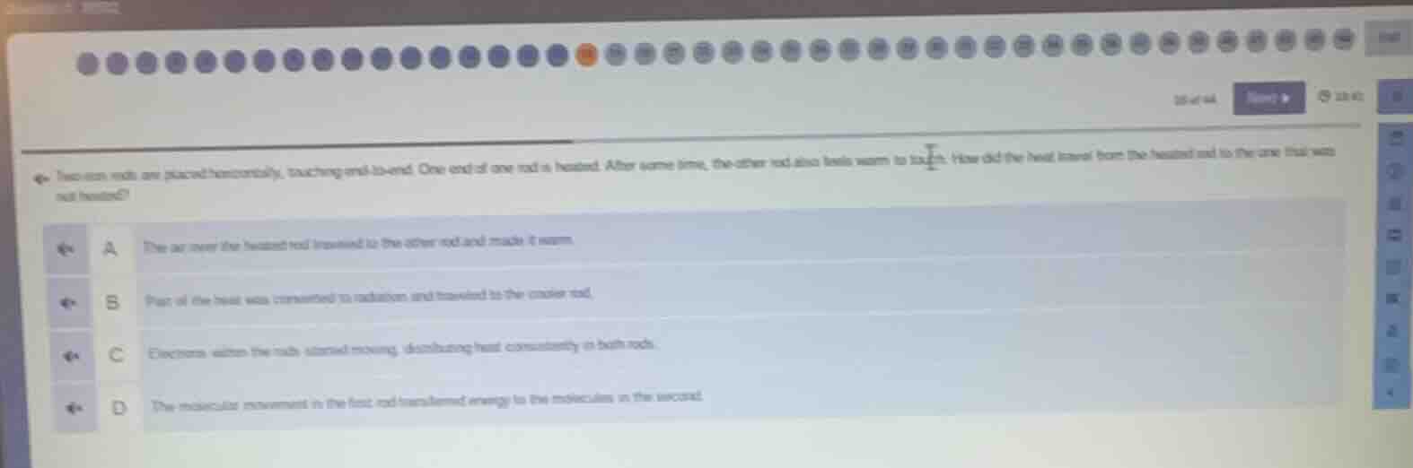two iron rods are placed horizontally, touching end - to - end. one end…
