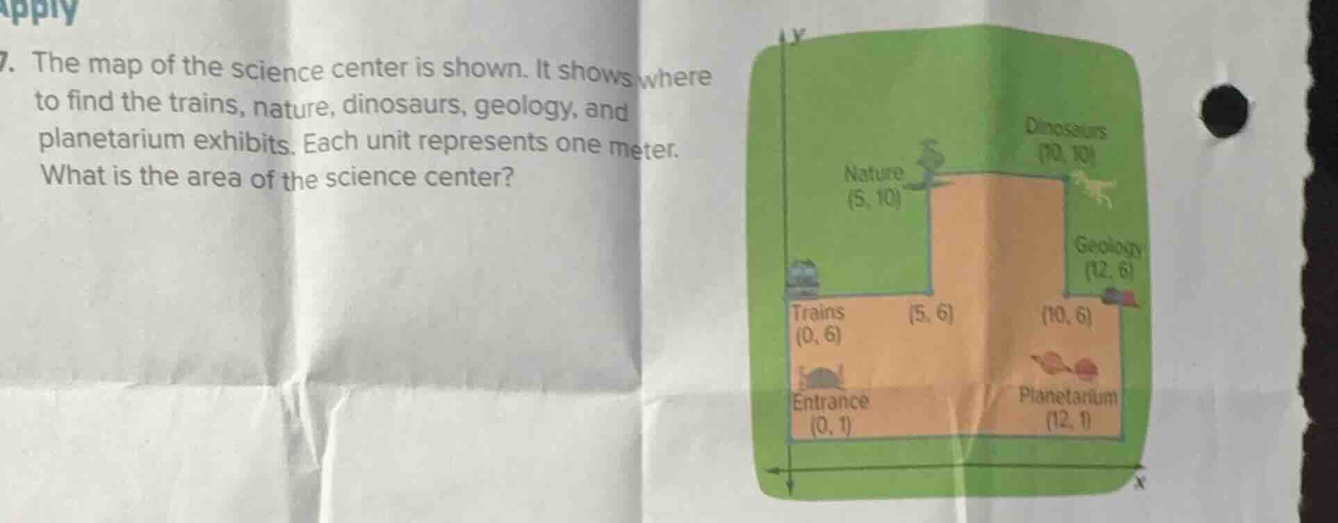 7. the map of the science center is shown. it shows where to find the t…