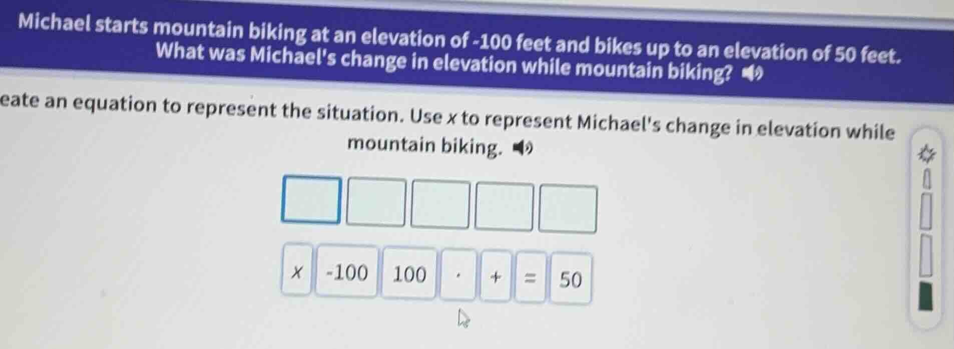 michael starts mountain biking at an elevation of -100 feet and bikes u…