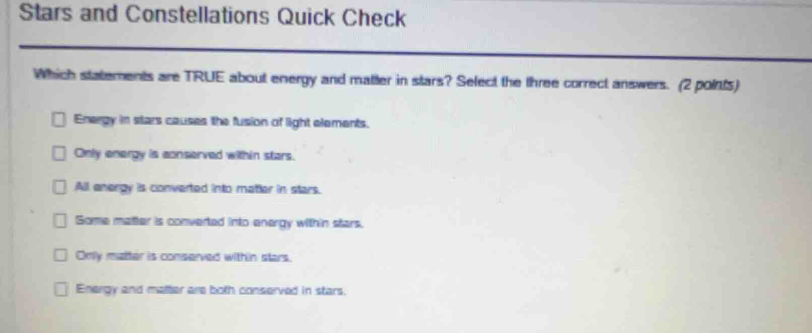 stars and constellations quick check which statements are true about en…