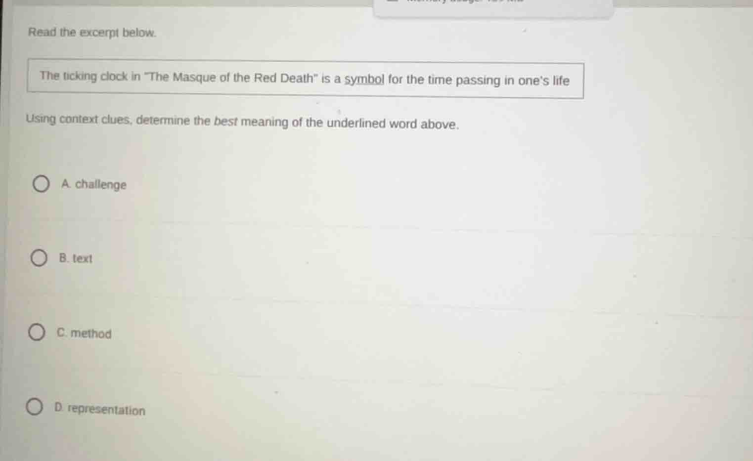 read the excerpt below. the ticking clock in \the masque of the red dea…