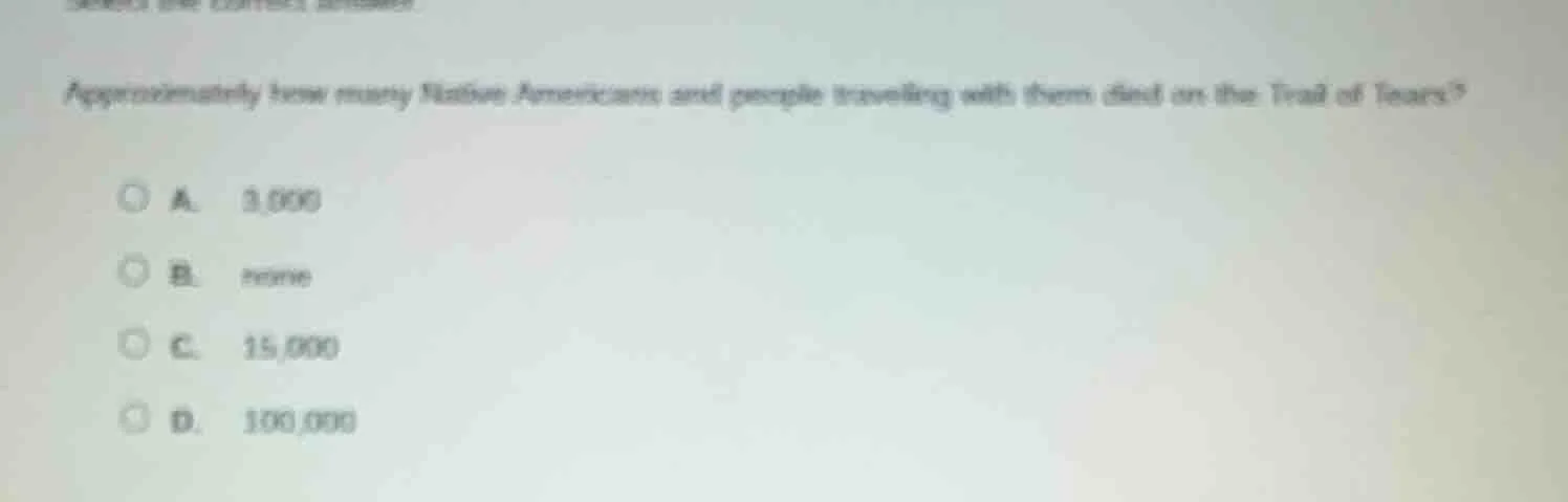 approximately how many native americans and people travelling with them…