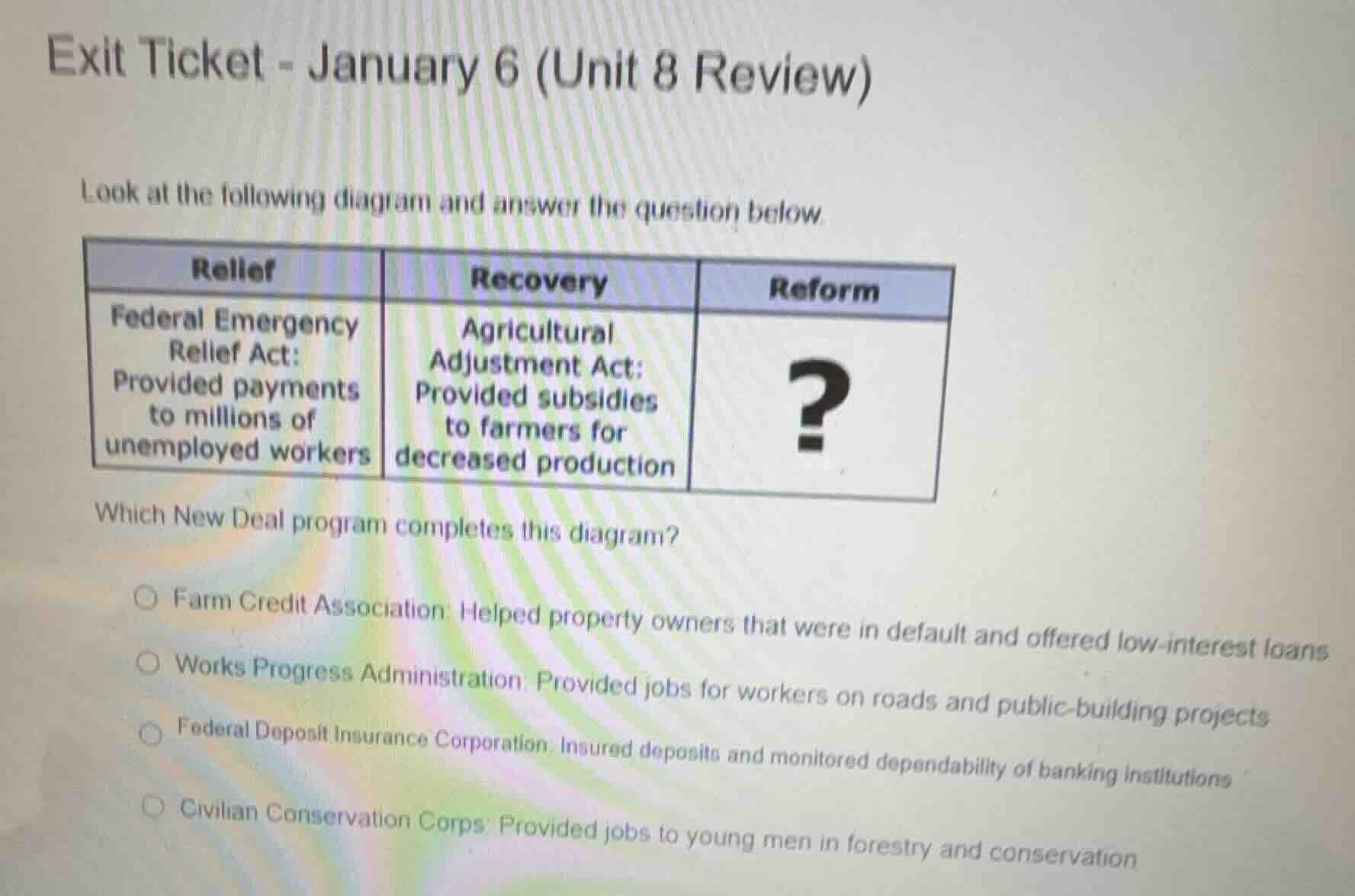 exit ticket - january 6 (unit 8 review) look at the following diagram a…