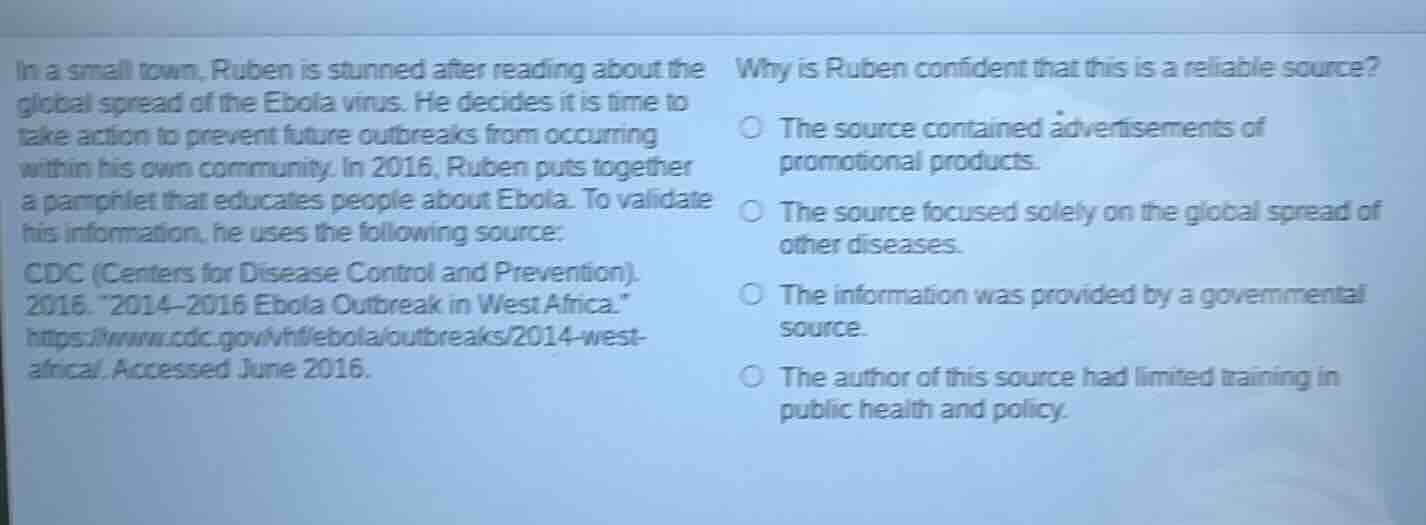 in a small town, ruben is stunned after reading about the global spread…