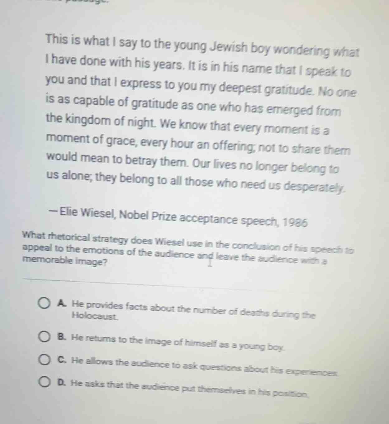 this is what i say to the young jewish boy wondering what i have done w…