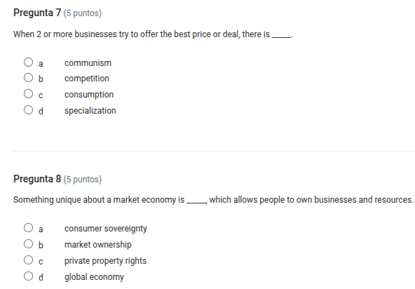 pregunta 7 (5 puntos) when 2 or more businesses try to offer the best p…