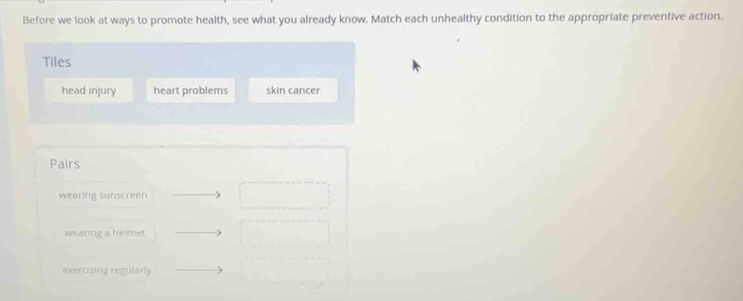 before we look at ways to promote health, see what you already know. ma…