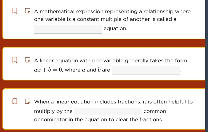 a mathematical expression representing a relationship where one variabl…