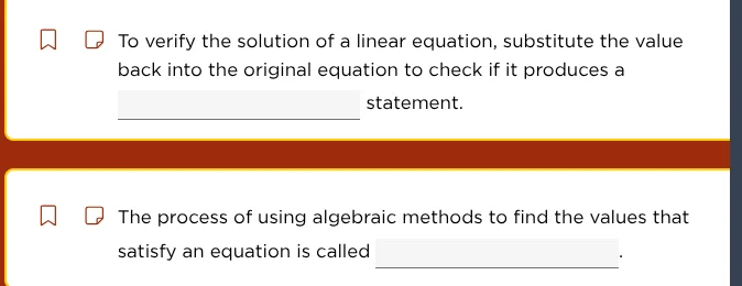 to verify the solution of a linear equation, substitute the value back …
