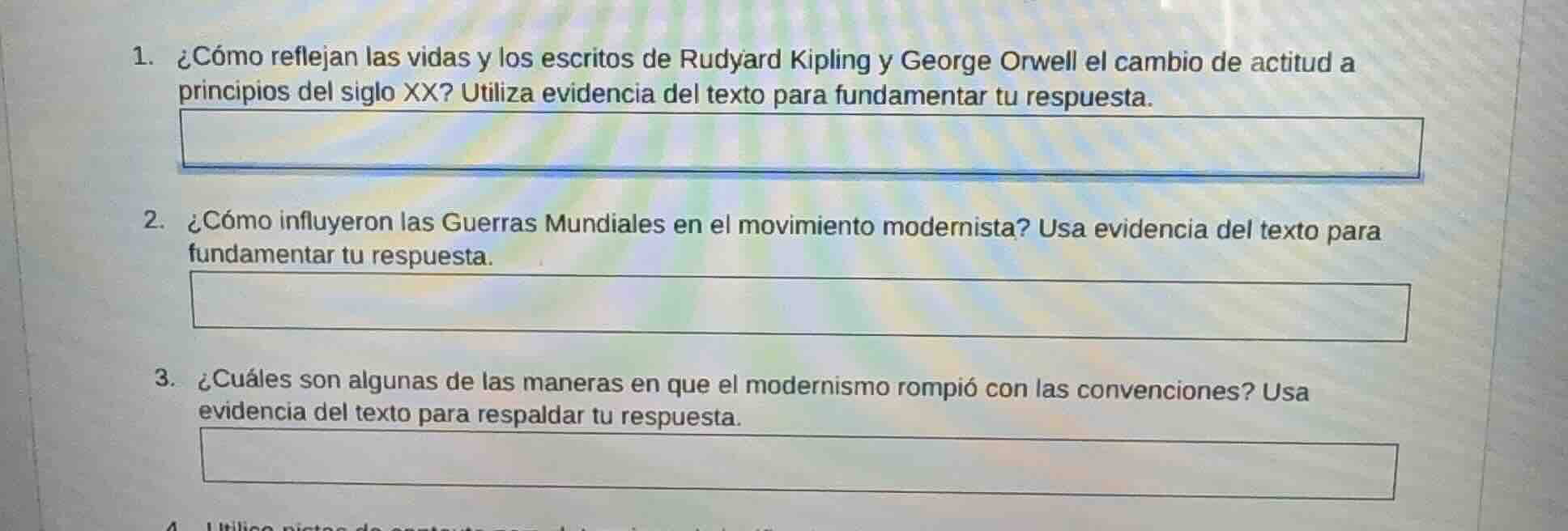 1. ¿cómo reflejan las vidas y los escritos de rudyard kipling y george …