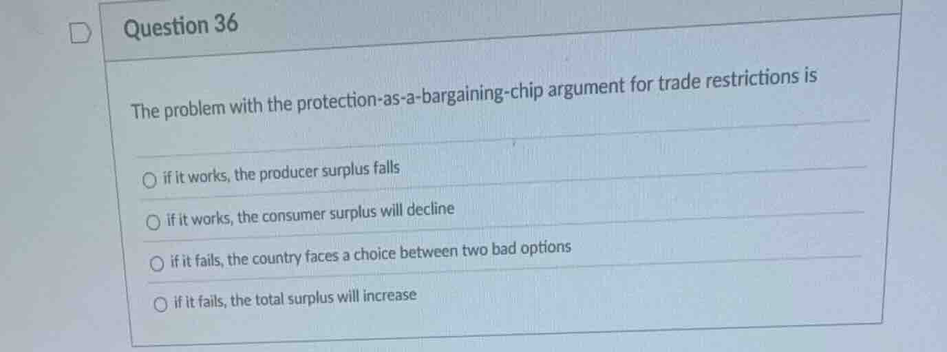 question 36 the problem with the protection-as-a-bargaining-chip argume…