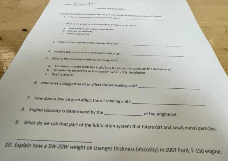 name: name lesson 06: changing lubricants 1. what are the different com…