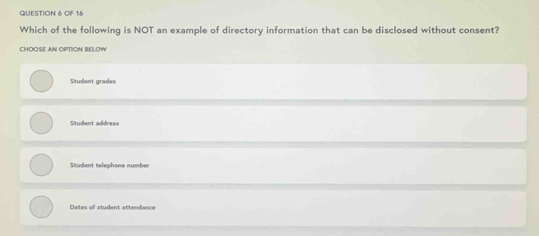 question 6 of 16 which of the following is not an example of directory …