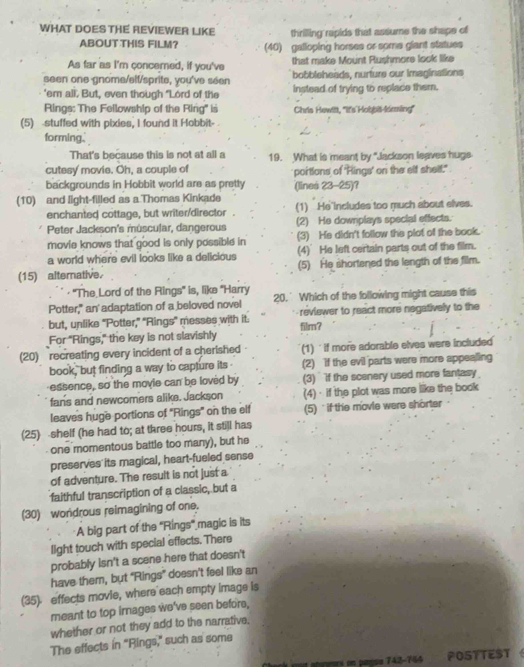 what does the reviewer like about this film? as far as i’m concerned, i…